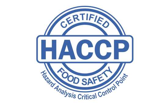 "HACCP Certified Food Safety" logo.